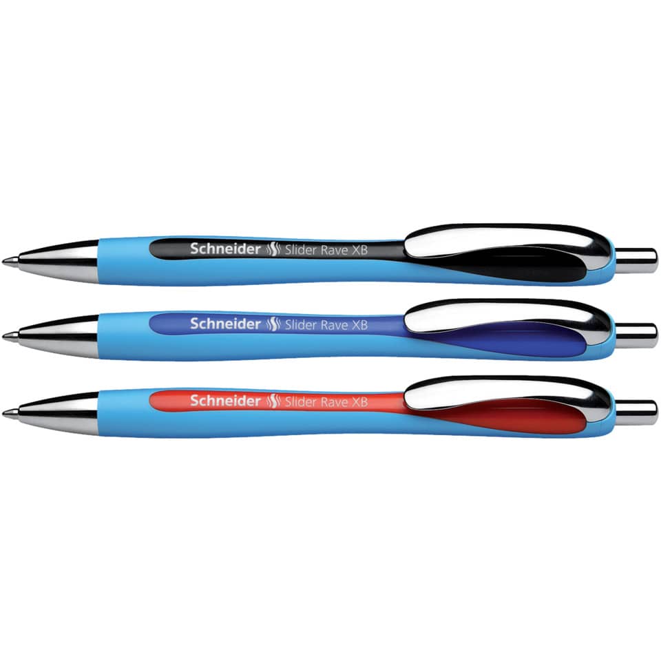 Penna a sfera a scatto Schneider Slider Rave ricaricabile tratto XB blu 132503