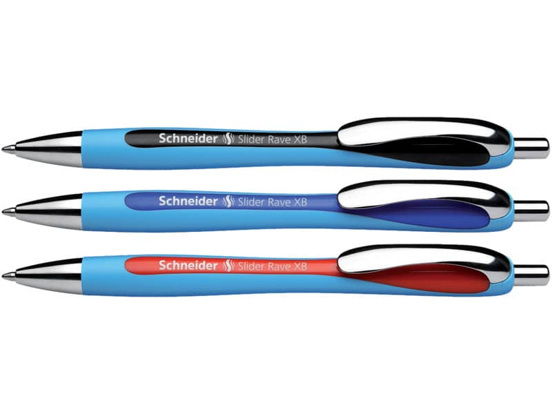 Penna a sfera a scatto Schneider Slider Rave ricaricabile tratto XB blu 132503
