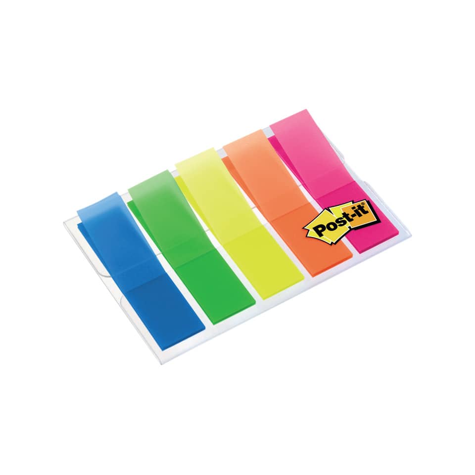Segnapagina removibili Post-it® Index Mini full color con dispenser fluo assortiti  Confezione da 100 - 683-HF5EU