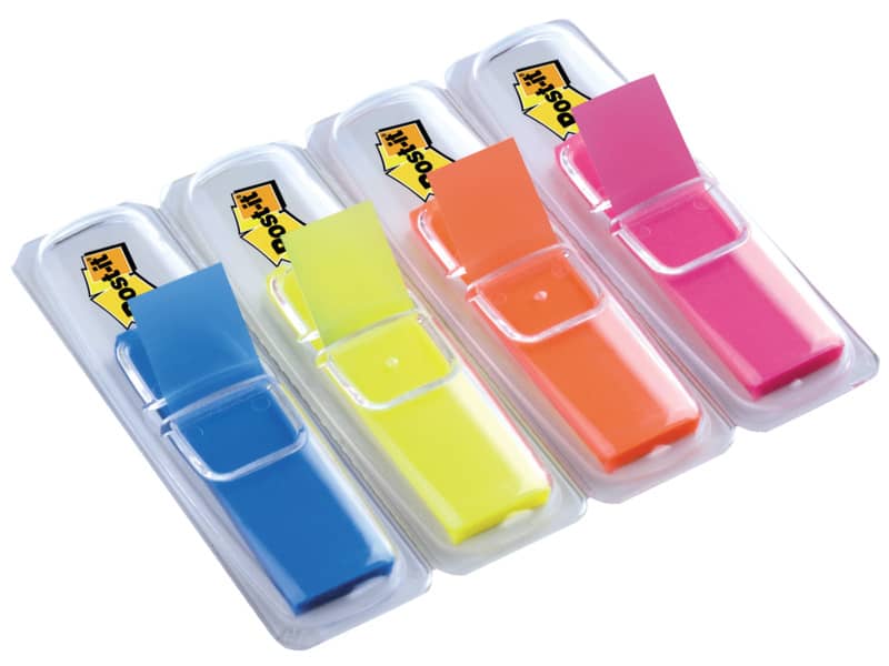 Segnapagina removibili Post-it® Index Mini con dispenser fluo assortiti 4 confezioni da 35 - 683-HF4EU