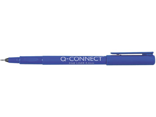 Fineliner Q-Connect 0.4 mm blu Conf. 10 pezzi - KF25008