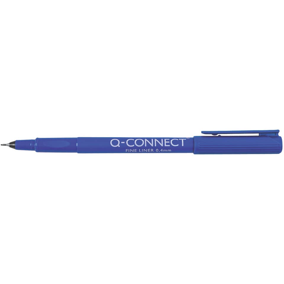 Fineliner Q-Connect 0.4 mm blu  Conf. 10 pezzi - KF25008