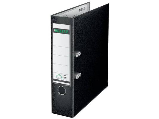 Registratore senza custodia Leitz 180° commerciale dorso 8 cm cartone rivestito in polipropilene nero - 10105095