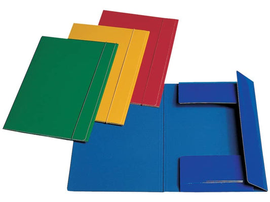 Cartellina a 3 lembi Esselte C46 con elastico tondo 25x35 cm 550 g/m² blu 390346050