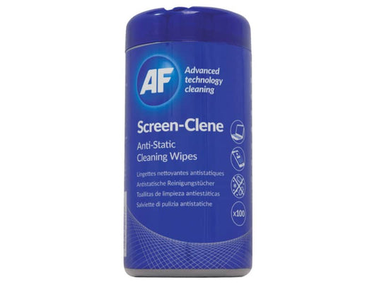 Salviette detergenti AF International SCR100T Screen-Clene Barattolo da 100 salviette - ASCR100T