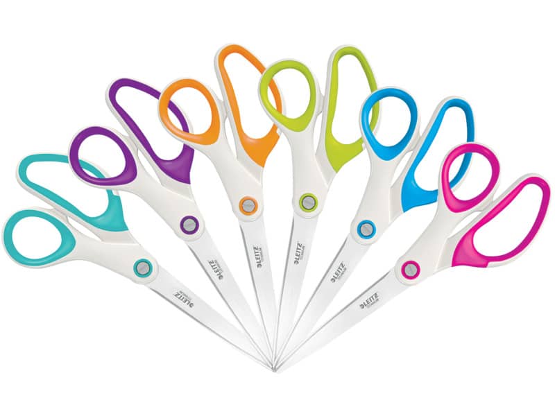 Forbici da ufficio Leitz WOW asimmetrica acciaio inox rivestito in titanio arancione 20,5 cm - 53192044