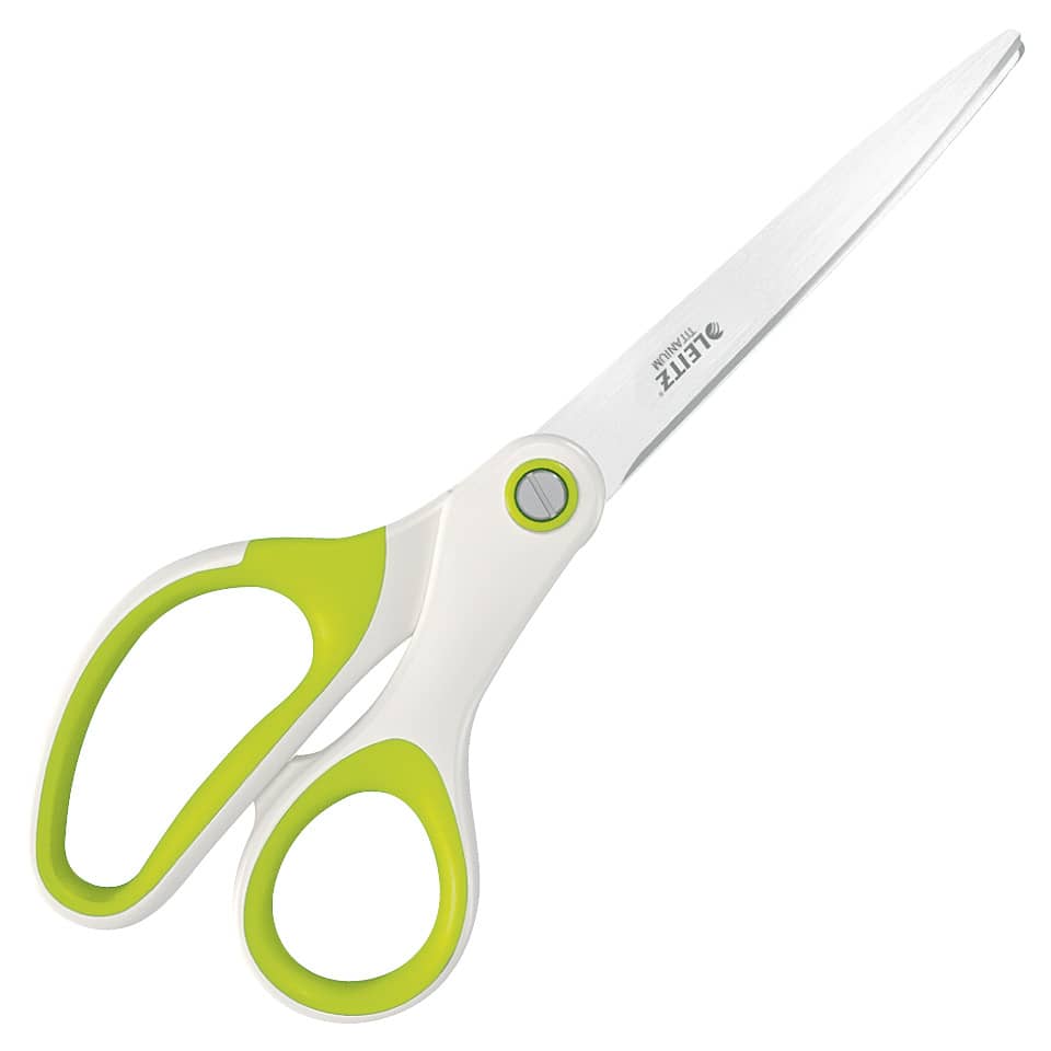 Forbici da ufficio Leitz WOW asimmetrica acciaio inox rivestito in titanio verde metallizzato 20,5 cm - 53192064