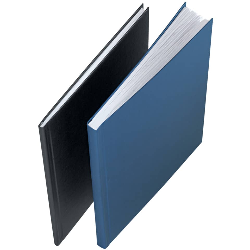 Copertina rigida 36-70 fogli Leitz impressBIND in cartone con dorso da 7 mm A4 blu  conf. da 10 - 73910035