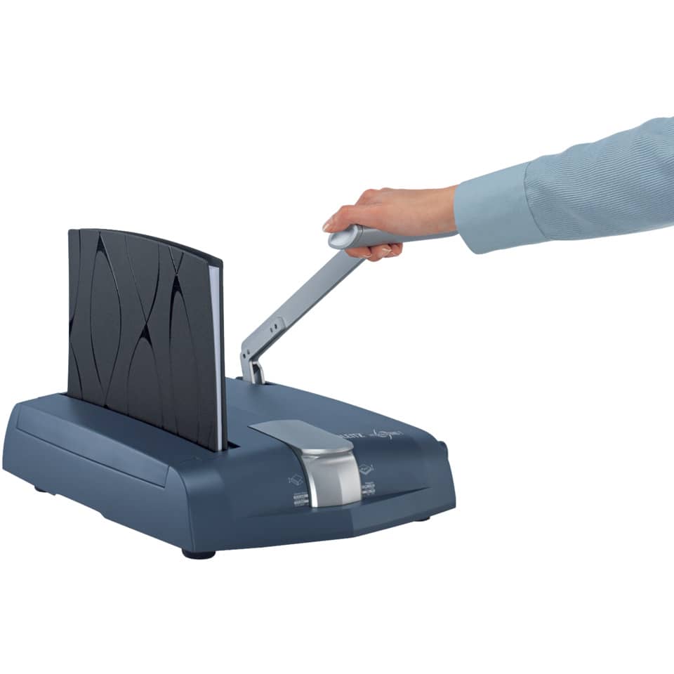 Rilegatrice manuale max 140 fogli Leitz ImpressBind® 140 blu/grigio metallizzato 74470000