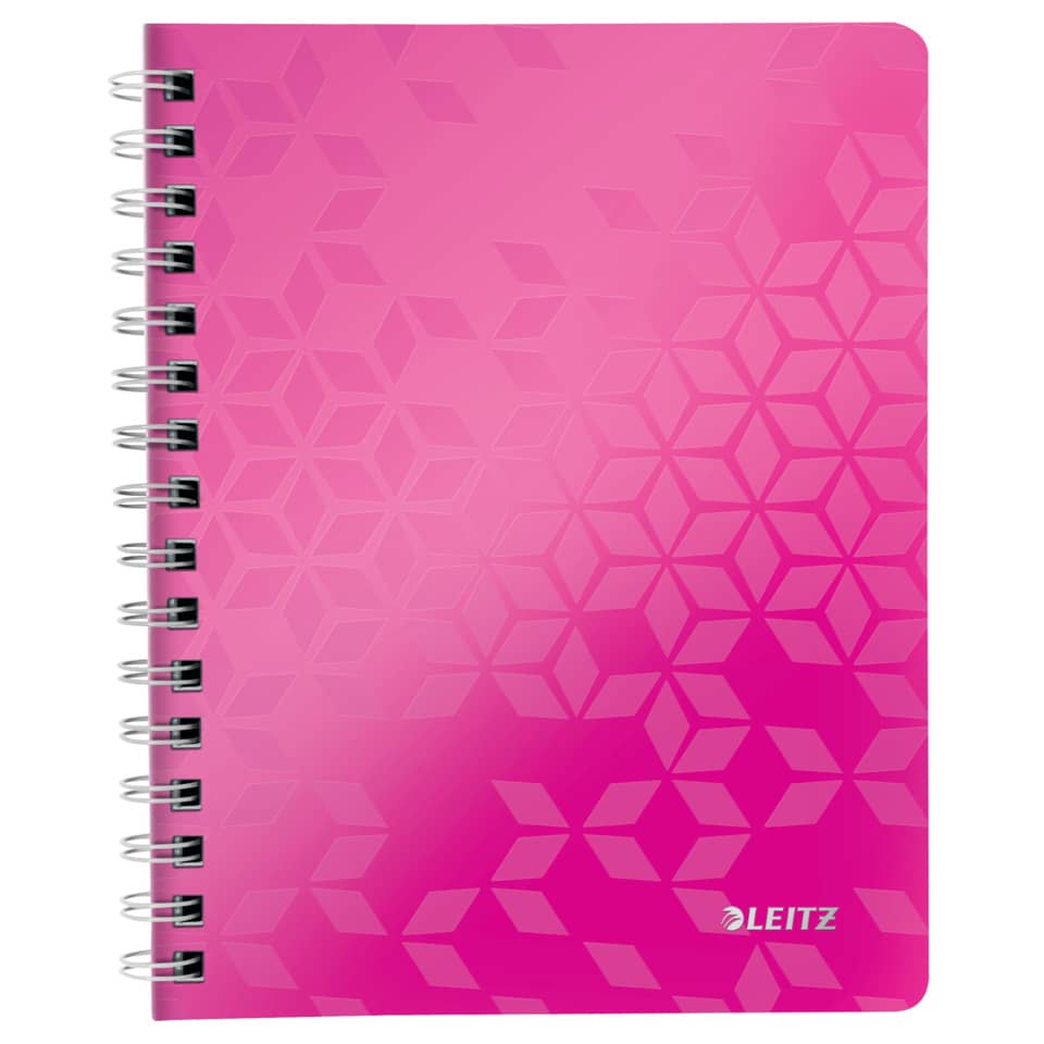 Blocco a quadretti 80 fogli Leitz WOW in PPL A4 fucsia metallizzato 46380023