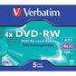 DVD-RW Verbatim Jewel Case 4.7 GB - velocità di scrittura 4x conf. da 5 - 43285