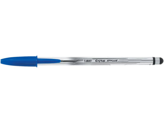 Penna a sfera BIC Cristal Stylus M 1 mm blu 926388