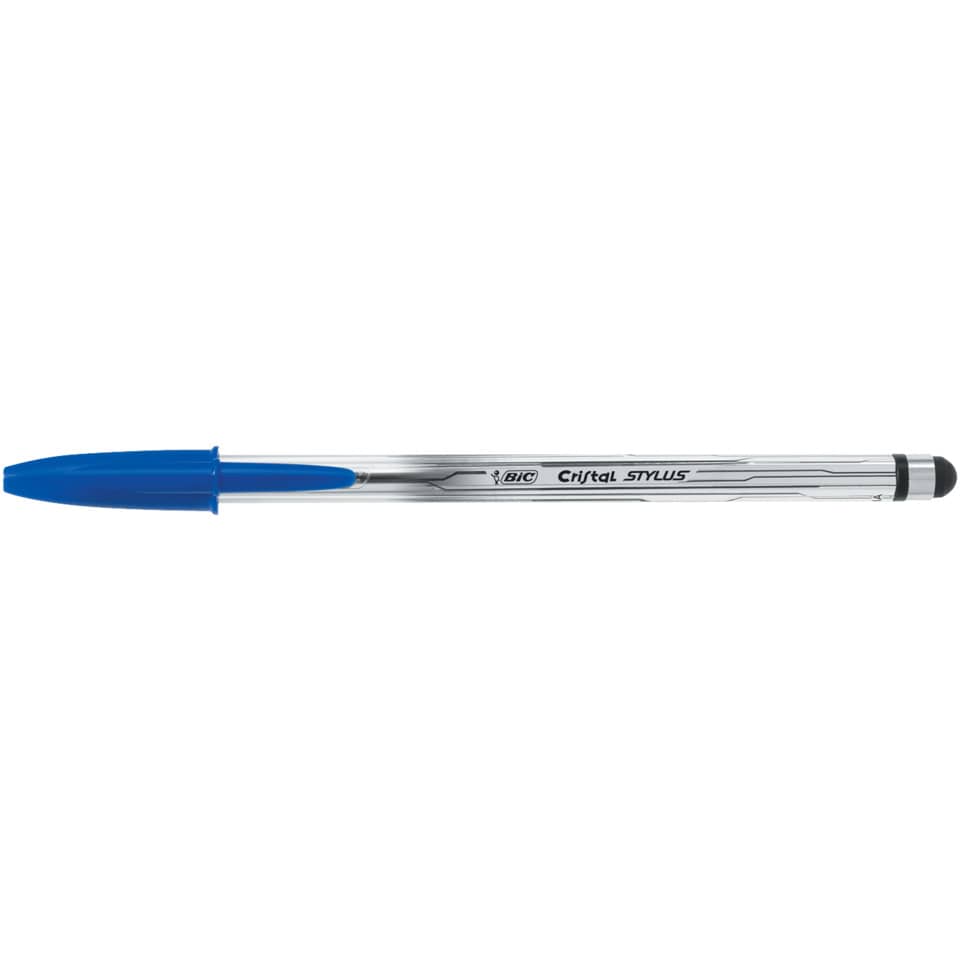 Penna a sfera BIC Cristal Stylus M 1 mm blu 926388