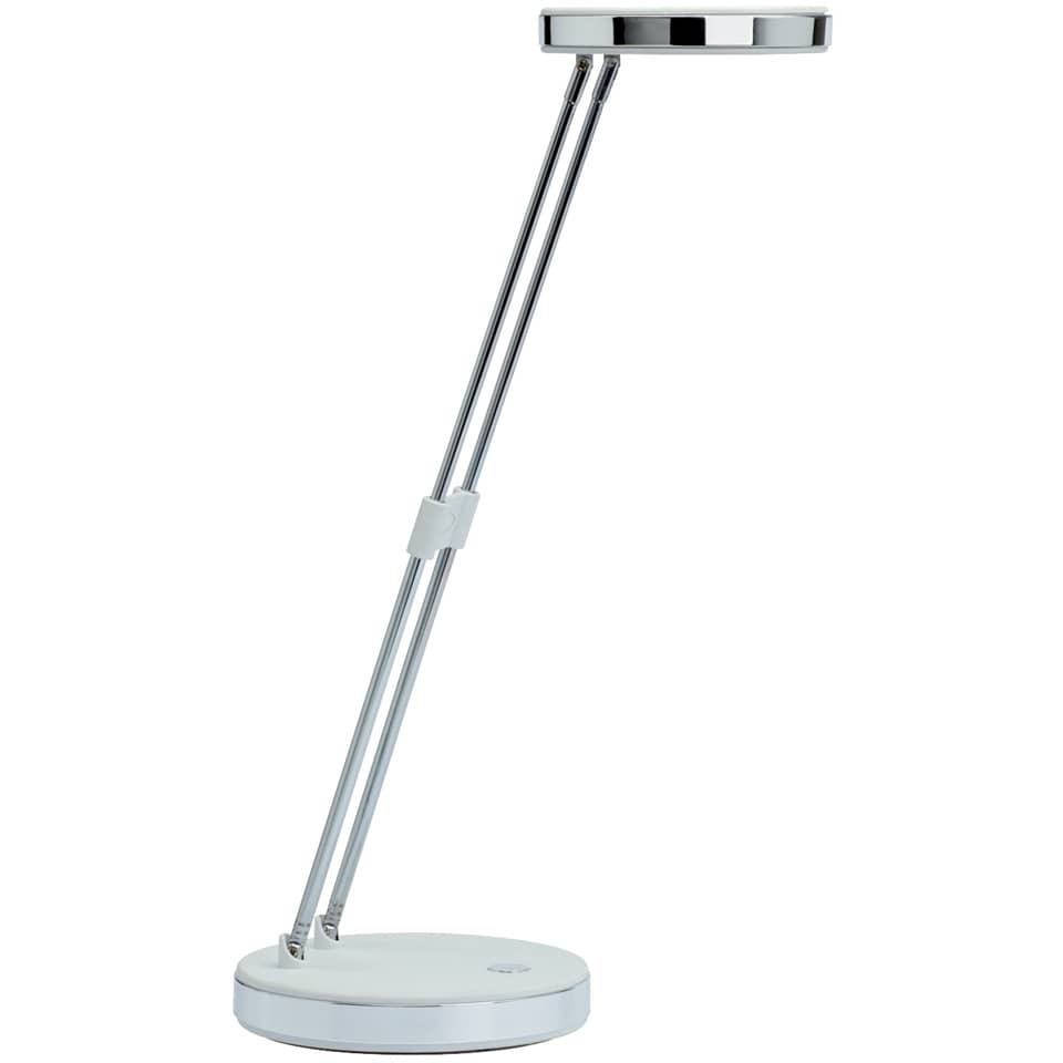 Lampada da scrivania a LED MAULpuck acciaio bianco 8201202