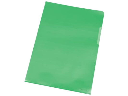 Cartellina a L Q-Connect ppl ecologico A4 verde conf. da 100 - KF00309