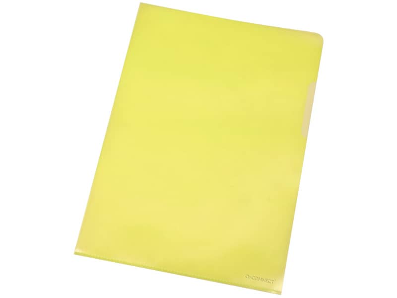 Cartellina a L Q-Connect ppl ecologico A4 giallo conf. da 100 - KF00308