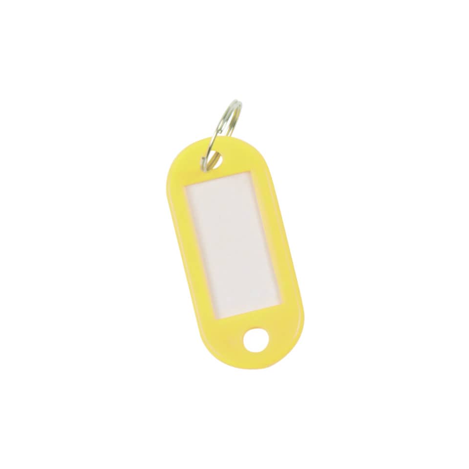 Targhetta portachiavi Q-Connect standard in plastica 5x2,2 cm giallo/arancio Confezione da 10 pezzi - KF10873