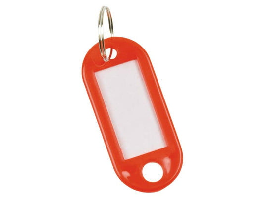 Targhetta portachiavi Q-Connect standard in plastica 5x2,2 cm rosso Confezione da 10 pezzi - KF10870