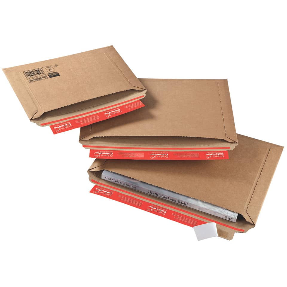 Busta per spedizioni ColomPac in cartone F-flute f.to 35,3x25 cm avana 30000210
