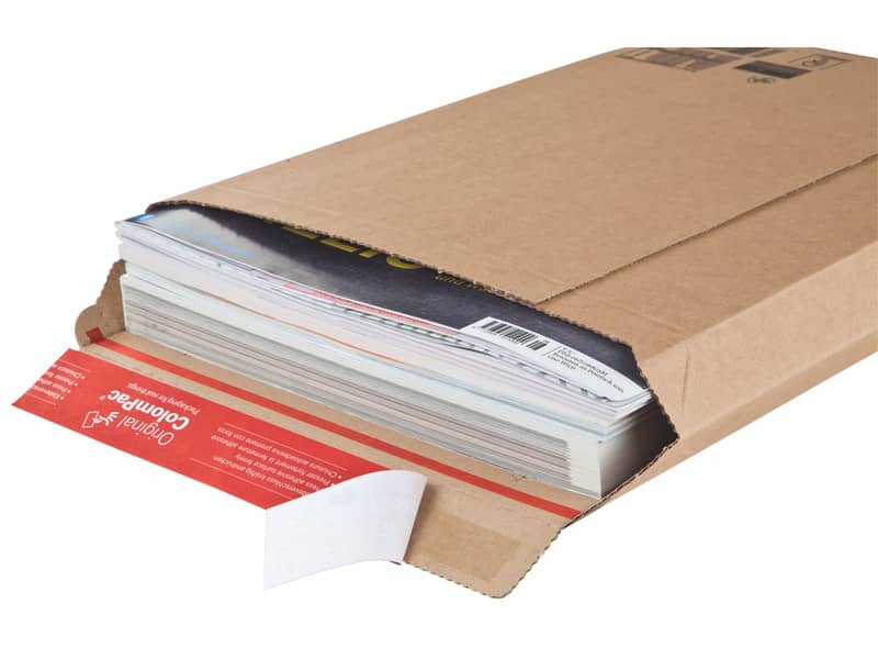 Busta per spedizioni ColomPac in cartone F-lute f.to 37,4x26,3 cm avana 30000211