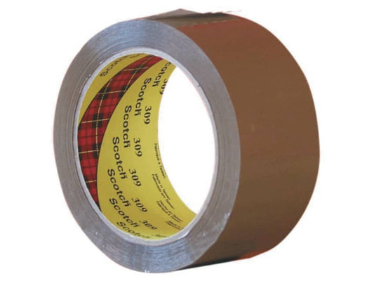 Nastro da imballo Scotch® 309 in acrilico a rumorosità ridotta 50 mm x 66 m marrone conf. da 6 pezzi - 309