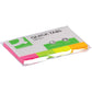 Segnapagina Q-Connect Index Marker neon 20x50 mm assortiti dispenser 4 blocchetti da 50 - KF01226