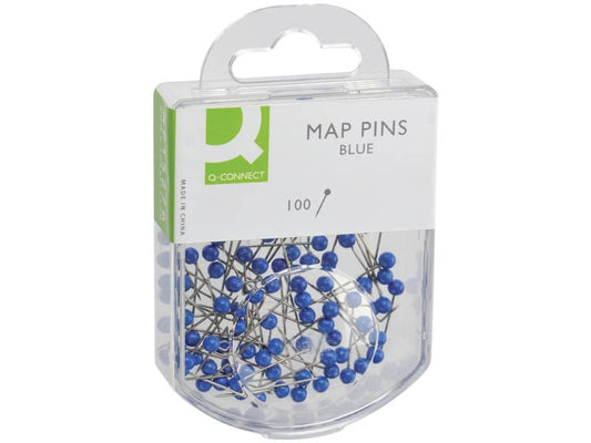 Spilli cartografici Q-Connect 15 mm blu conf. da 100 - KF15276