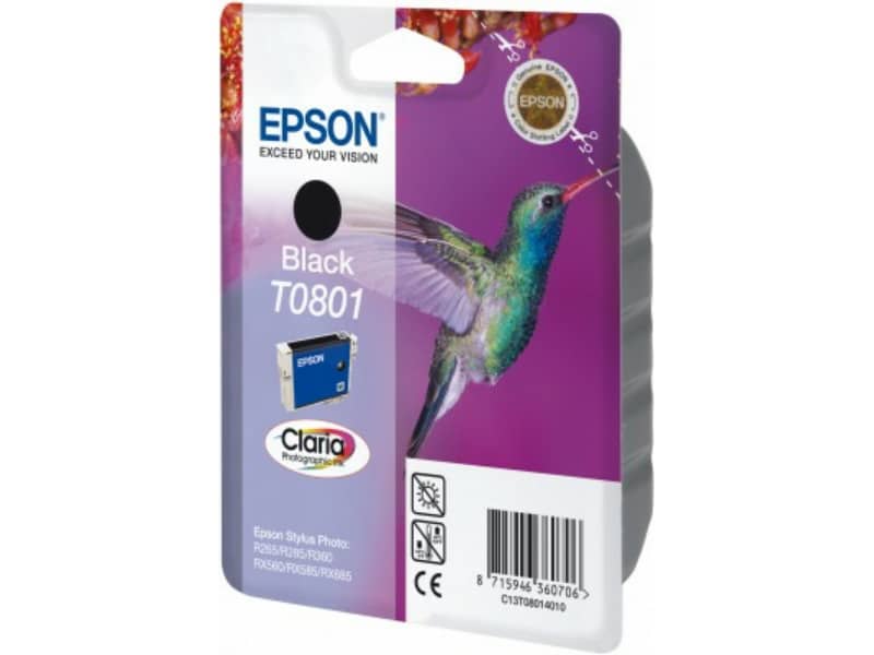 Cartuccia inkjet Colibrì T0801/blister RS Epson nero C13T08014011