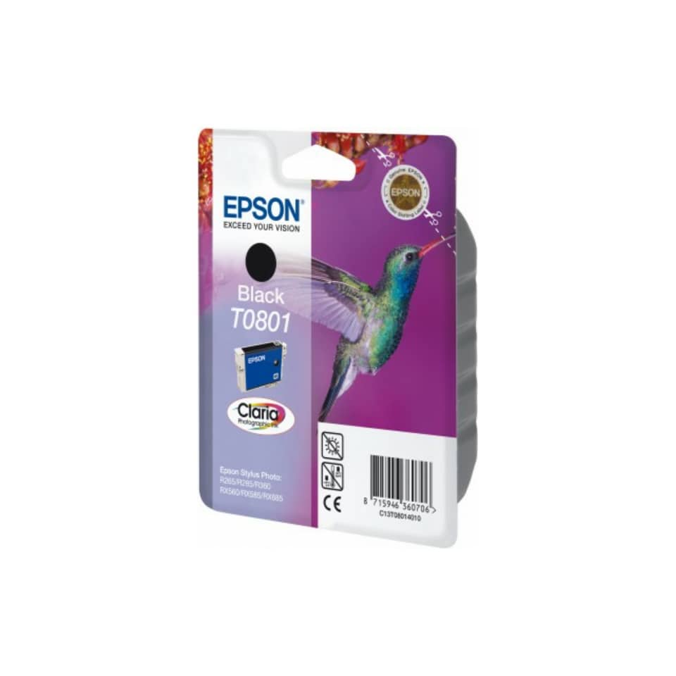 Cartuccia inkjet Colibrì T0801/blister RS Epson nero C13T08014011