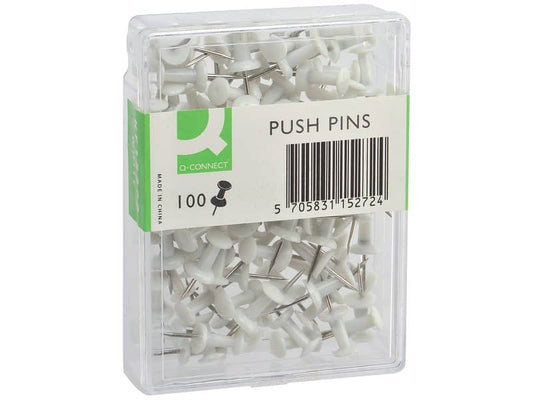Spilli per bacheca Q-Connect bianco conf. da 100 - KF15272