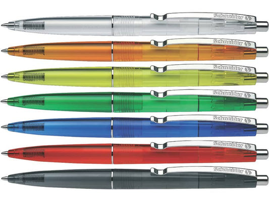 EC - Penna a sfera a scatto Schneider K 20 Icy Colours ricaricabile tratto M - fusto assortiti - Blu - 132000