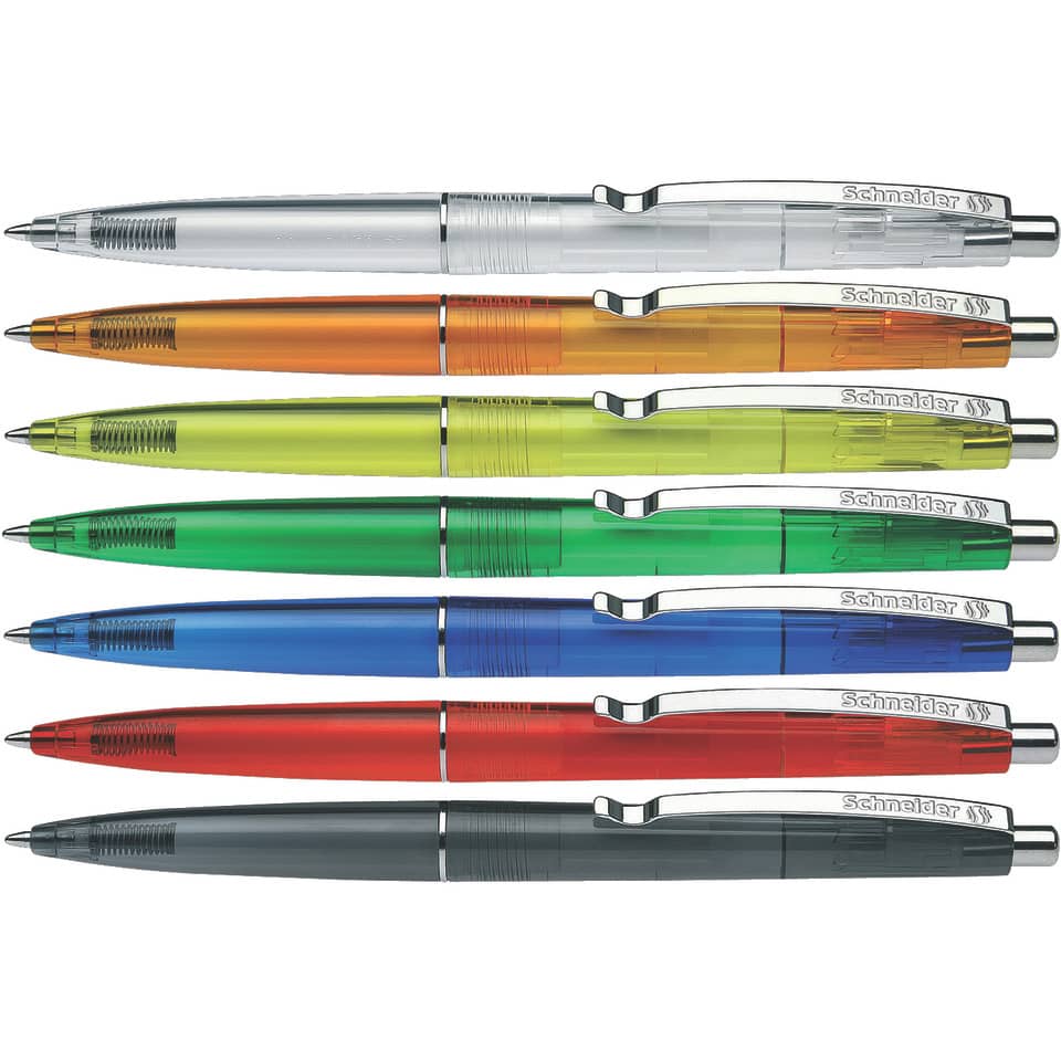 EC - Penna a sfera a scatto Schneider K 20 Icy Colours ricaricabile tratto M - fusto assortiti - Blu - 132000