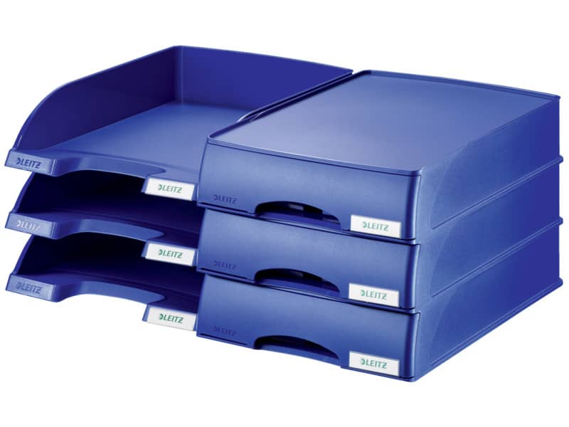 Cassetto componibile Leitz PLUS in polistirolo A4 blu 25,5x37,6x7 cm 52100035