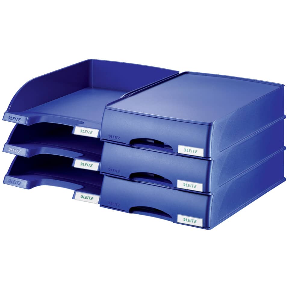 Cassetto componibile Leitz PLUS in polistirolo A4 blu 25,5x37,6x7 cm 52100035