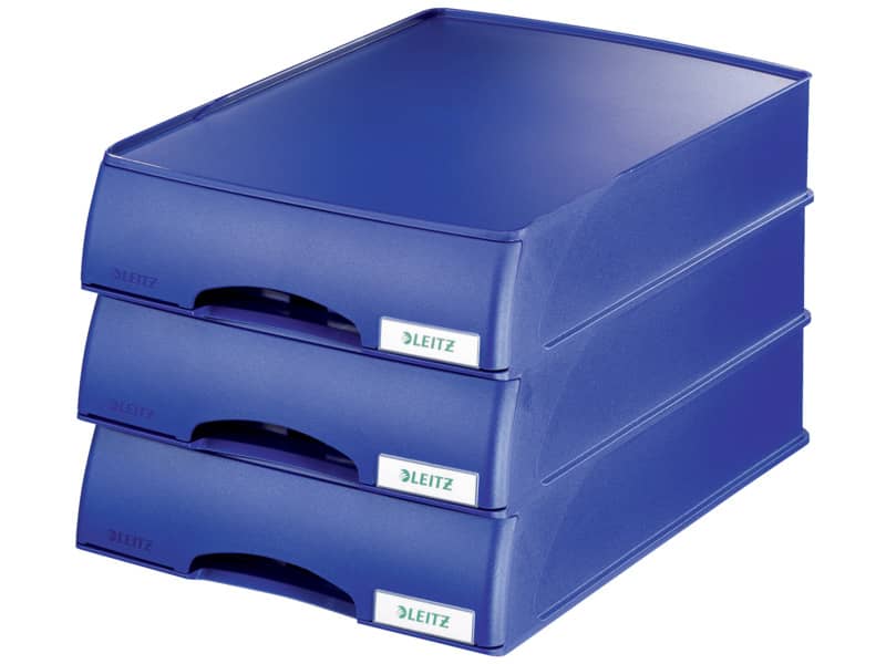 Cassetto componibile Leitz PLUS in polistirolo A4 blu 25,5x37,6x7 cm 52100035