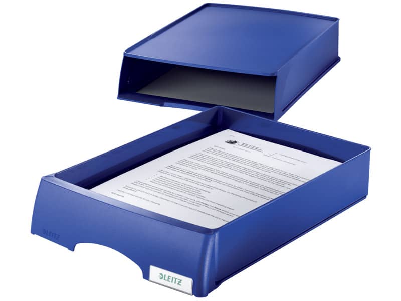 Cassetto componibile Leitz PLUS in polistirolo A4 blu 25,5x37,6x7 cm 52100035