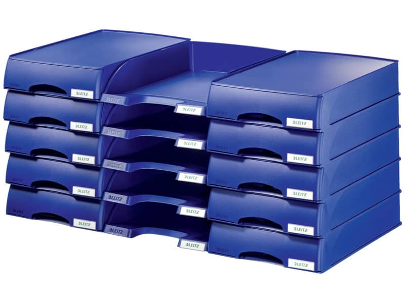 Cassetto componibile Leitz PLUS in polistirolo A4 blu 25,5x37,6x7 cm 52100035