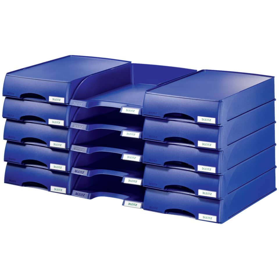 Cassetto componibile Leitz PLUS in polistirolo A4 blu 25,5x37,6x7 cm 52100035