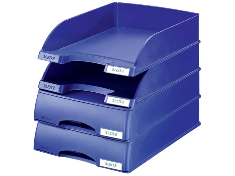 Cassetto componibile Leitz PLUS in polistirolo A4 blu 25,5x37,6x7 cm 52100035