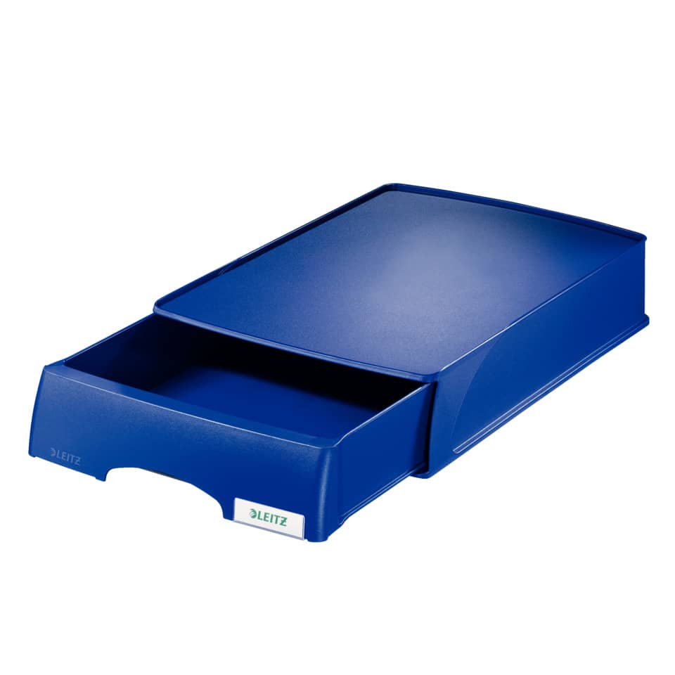 Cassetto componibile Leitz PLUS in polistirolo A4 blu 25,5x37,6x7 cm 52100035