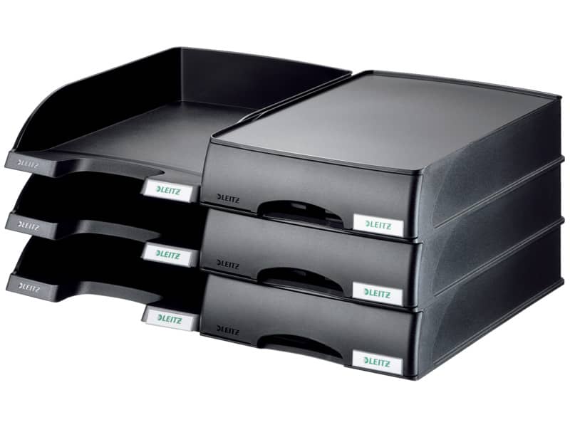 Cassetto componibile Leitz PLUS in polistirolo A4 nero 25,5x37,6x7 cm 52100095