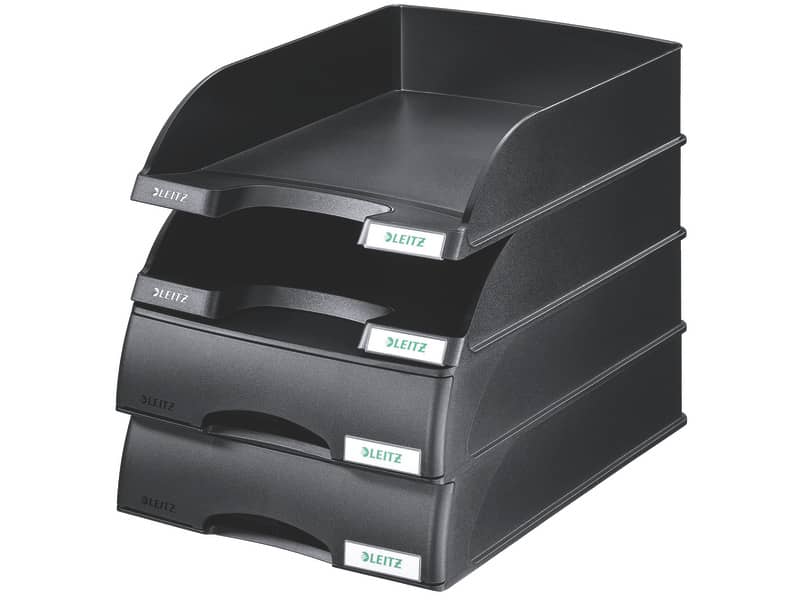 Cassetto componibile Leitz PLUS in polistirolo A4 nero 25,5x37,6x7 cm 52100095