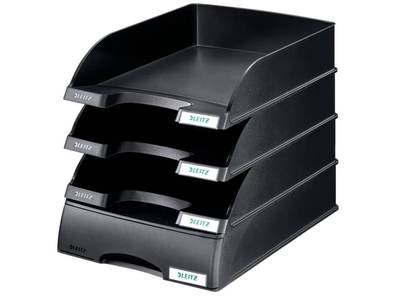 Cassetto componibile Leitz PLUS in polistirolo A4 nero 25,5x37,6x7 cm 52100095