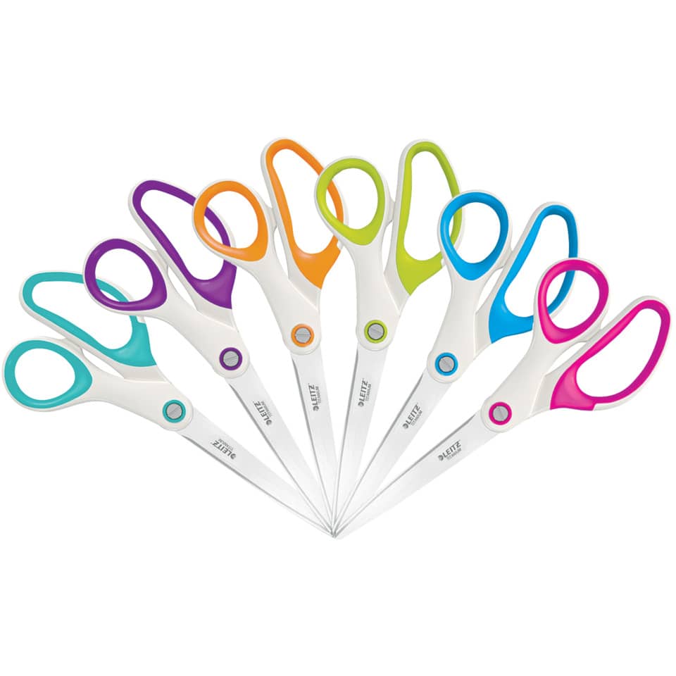 Forbici da ufficio Leitz WOW asimmetrica acciaio inox rivestito in titanio verde metallizzato 20,5 cm - 53192064