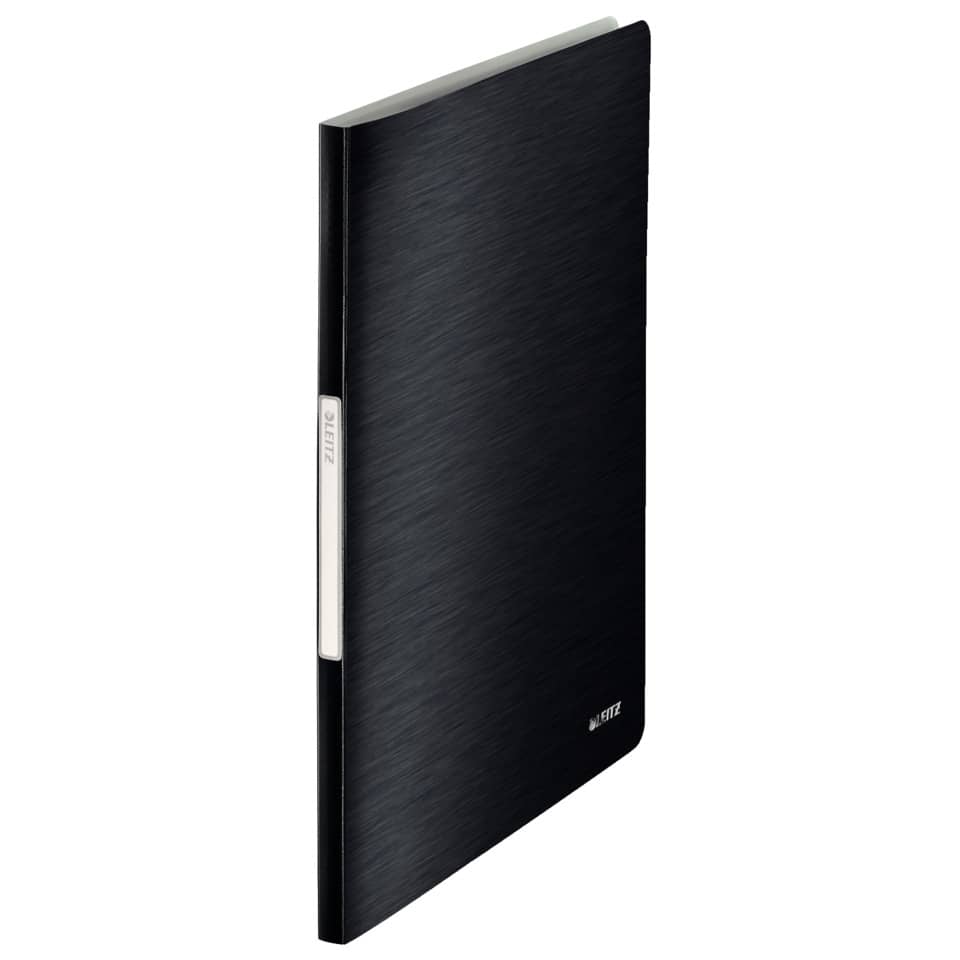 Portalistini a fogli fissi - 80 fogli Leitz STYLE in PPL con 40 buste A4 nero satin - 39590094