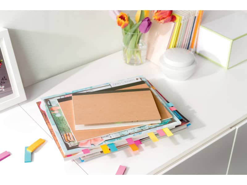 Segnapagina removibili in carta Post-it® Notes Markers neon assortiti 5 blocchetti da 100 fogli - 670-5