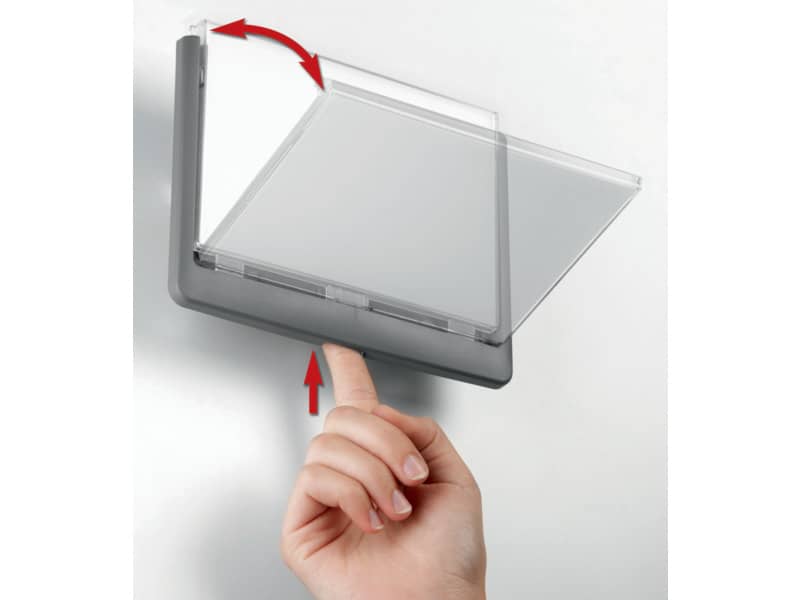 Targhe DURABLE CLICK SIGN ABS trasparente/grafite A5 210x148,5 mm 486637