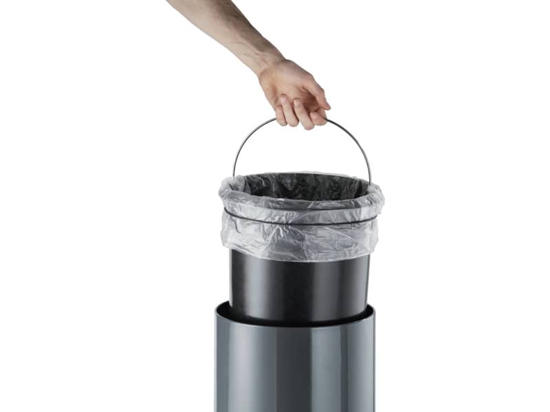 Cestino gettacarte DURABLE con pedale acciaio inox 5 l carbone 341058