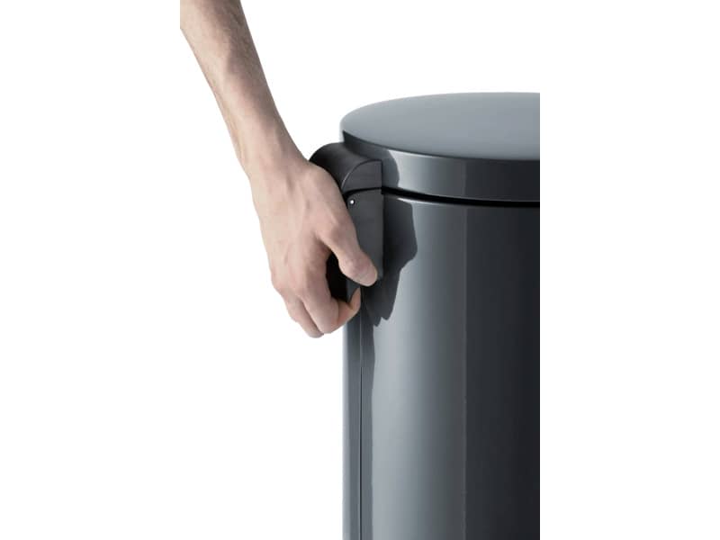 Cestino gettacarte DURABLE con pedale acciaio inox 20 litri carbone - 341258