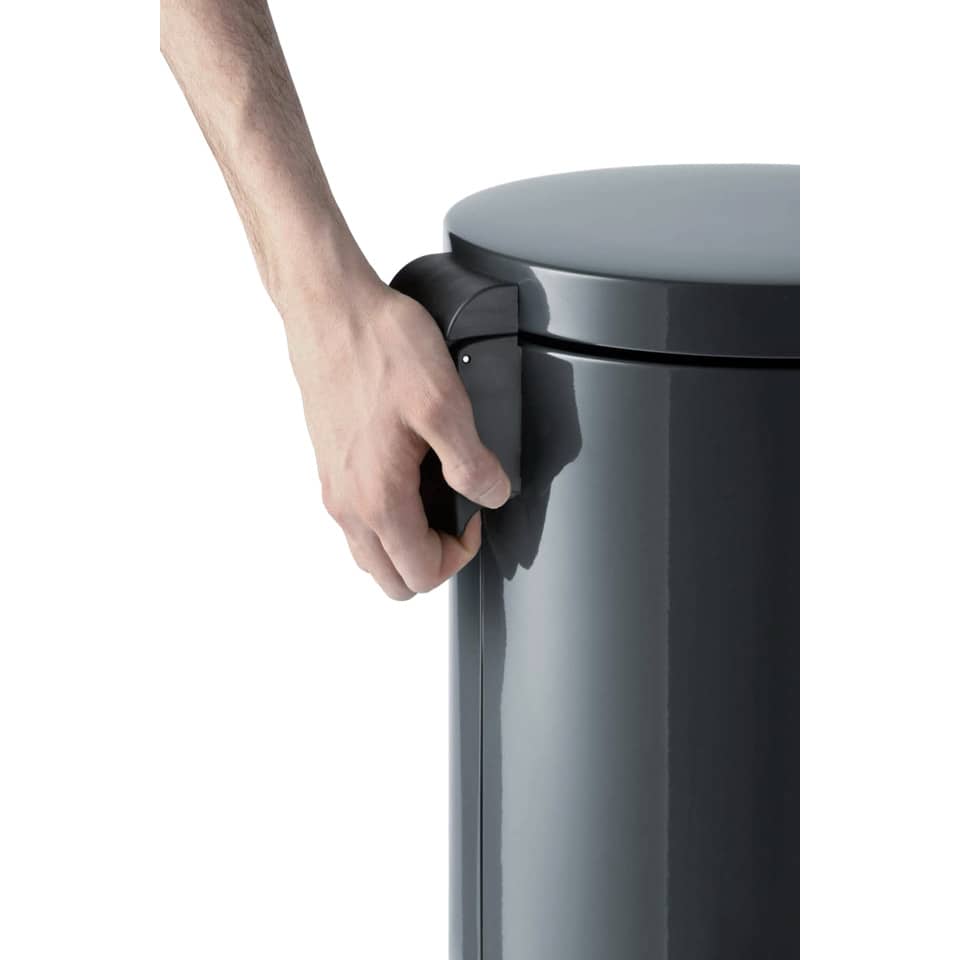 Cestino gettacarte DURABLE con pedale acciaio inox 20 litri carbone - 341258